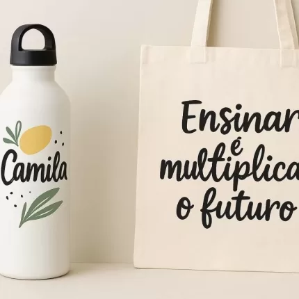 Kit Sustentável - Garrafa personalizada + Ecobag